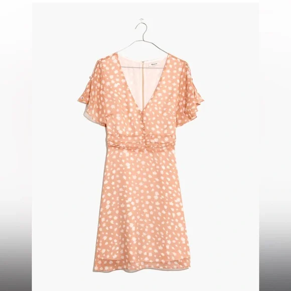 Madewell ruched-waist mini dress in star shower - Picture 3 of 6